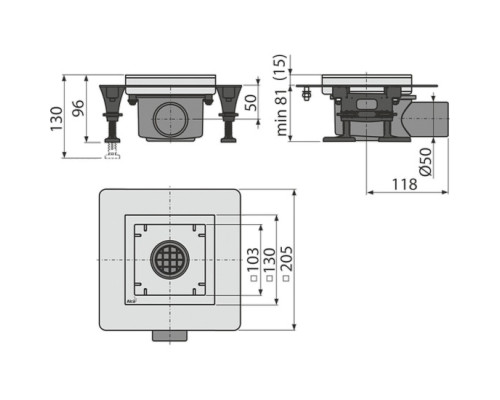 Зливний трап AlcaPlast APV120