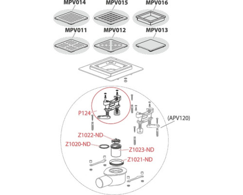 Зливний трап AlcaPlast APV120