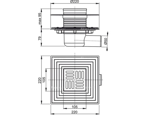 Зливний трап AlcaPlast APV1324