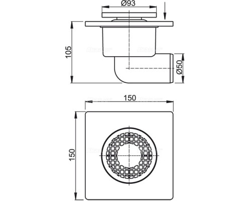 Зливний трап AlcaPlast APV3