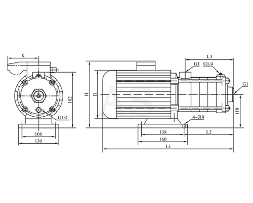 Насос поверхневий багатоступінчастий Varna CHLFT2-50LDWPR (220V)