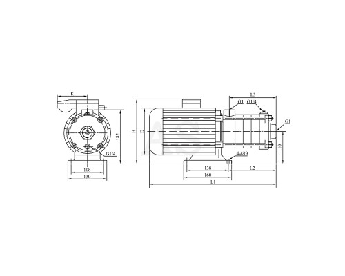 Насос поверхневий багатоступінчастий Varna CHLFT2-50LDWPR (220V)