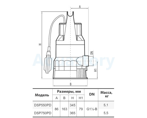 Дренажний насос DSP550P Насоси+