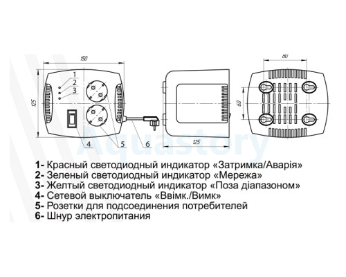 Стабилизатор напряжения ARUNA SR 500