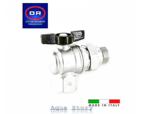 Кран-американка шаровый Rigamonti PN35 1" угловой бабочка